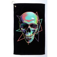 Retro Neon Graffiti Paint Skull Golf Towel