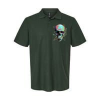 Retro Neon Graffiti Paint Skull Softstyle Adult Sport Polo