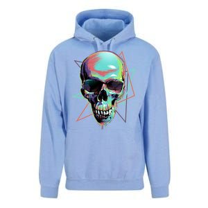 Retro Neon Graffiti Paint Skull Unisex Surf Hoodie