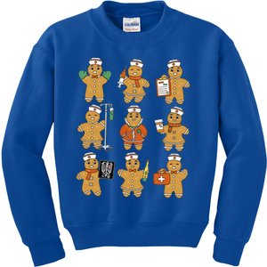 Retro Nurse Gingerbreads Christmas Hospital Party Winter Gift Kids Sweatshirt