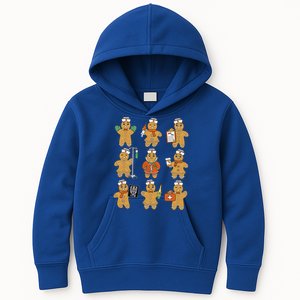 Retro Nurse Gingerbreads Christmas Hospital Party Winter Gift Kids Hoodie