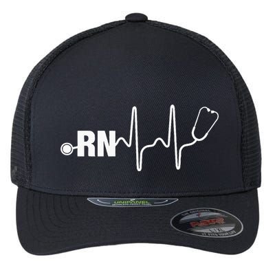 RN Nurse Heartbeat Registered Nurse Flexfit Unipanel Trucker Cap