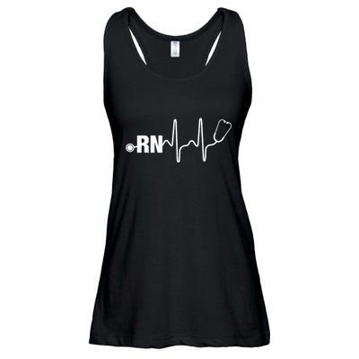 RN Nurse Heartbeat Registered Nurse Ladies Essential Flowy Tank
