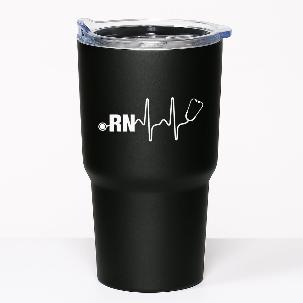 RN Nurse Heartbeat Registered Nurse Tumbler