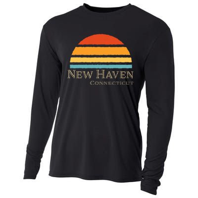 Retro New Haven Connecticut Cooling Performance Long Sleeve Crew