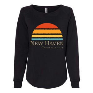 Retro New Haven Connecticut Womens California Wash Sweatshirt