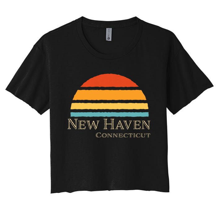 Retro New Haven Connecticut Women's Crop Top Tee