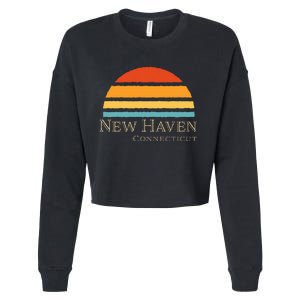 Retro New Haven Connecticut Cropped Pullover Crew