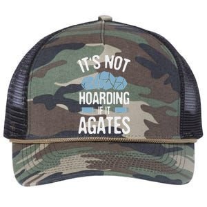 Rockhounding Not Hoarding If It Agates Geology Rocks Retro Rope Trucker Hat Cap