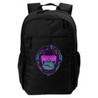 Retro Neon Hipster Gorilla Ape Backpack