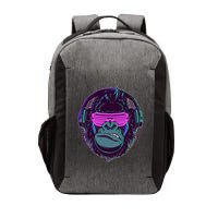 Retro Neon Hipster Gorilla Ape Vector Backpack