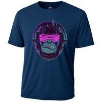 Retro Neon Hipster Gorilla Ape Cooling Performance Crew T-Shirt