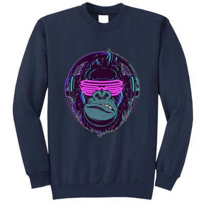 Retro Neon Hipster Gorilla Ape Sweatshirt