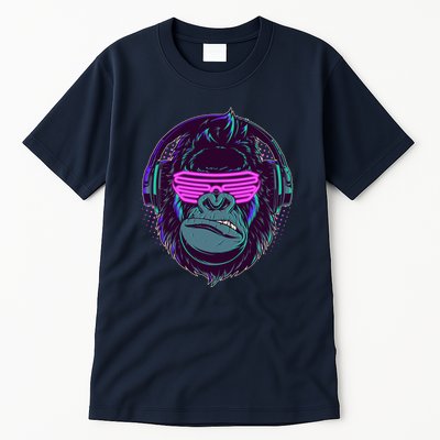 Retro Neon Hipster Gorilla Ape Tall T-Shirt