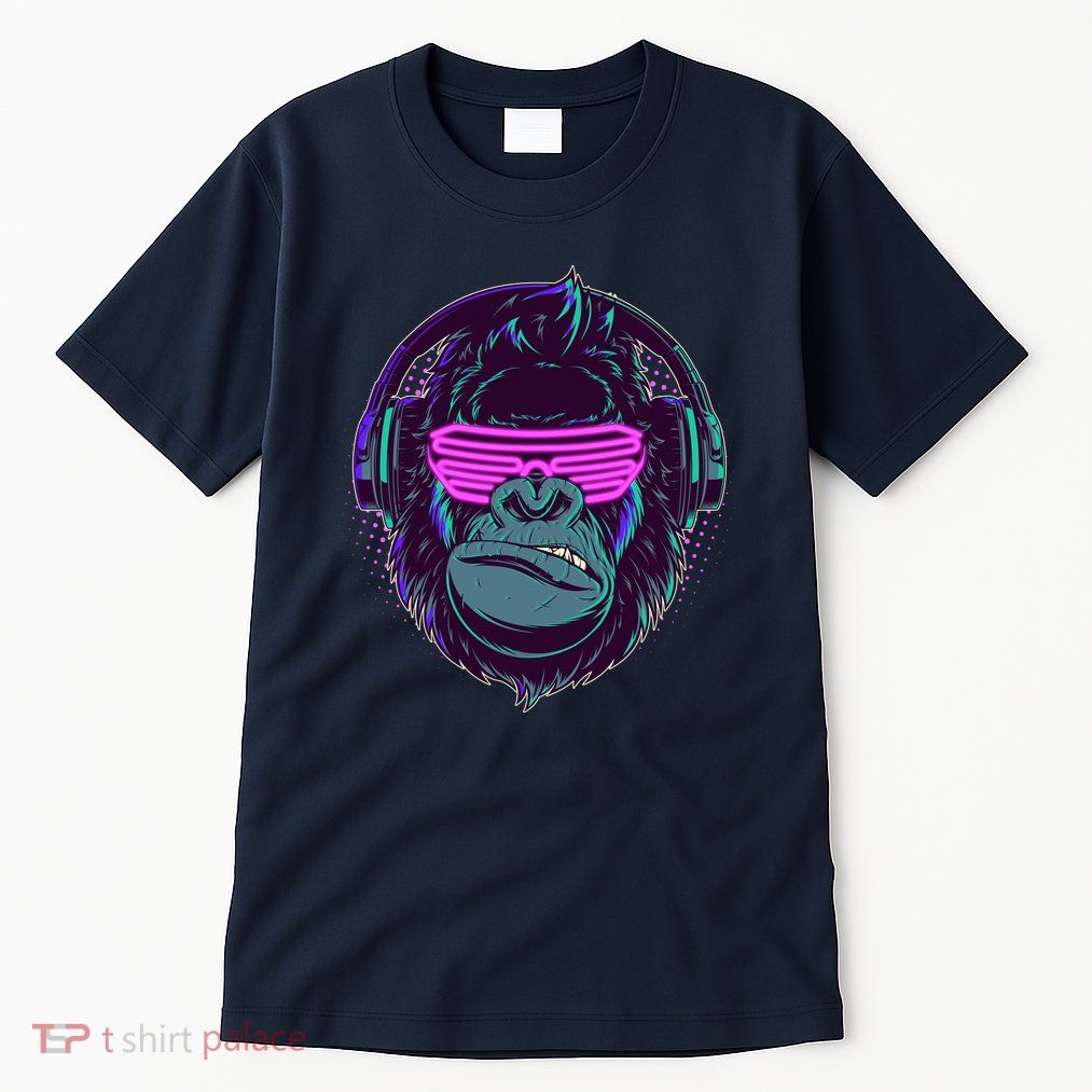 Retro Neon Hipster Gorilla Ape Tall T-Shirt