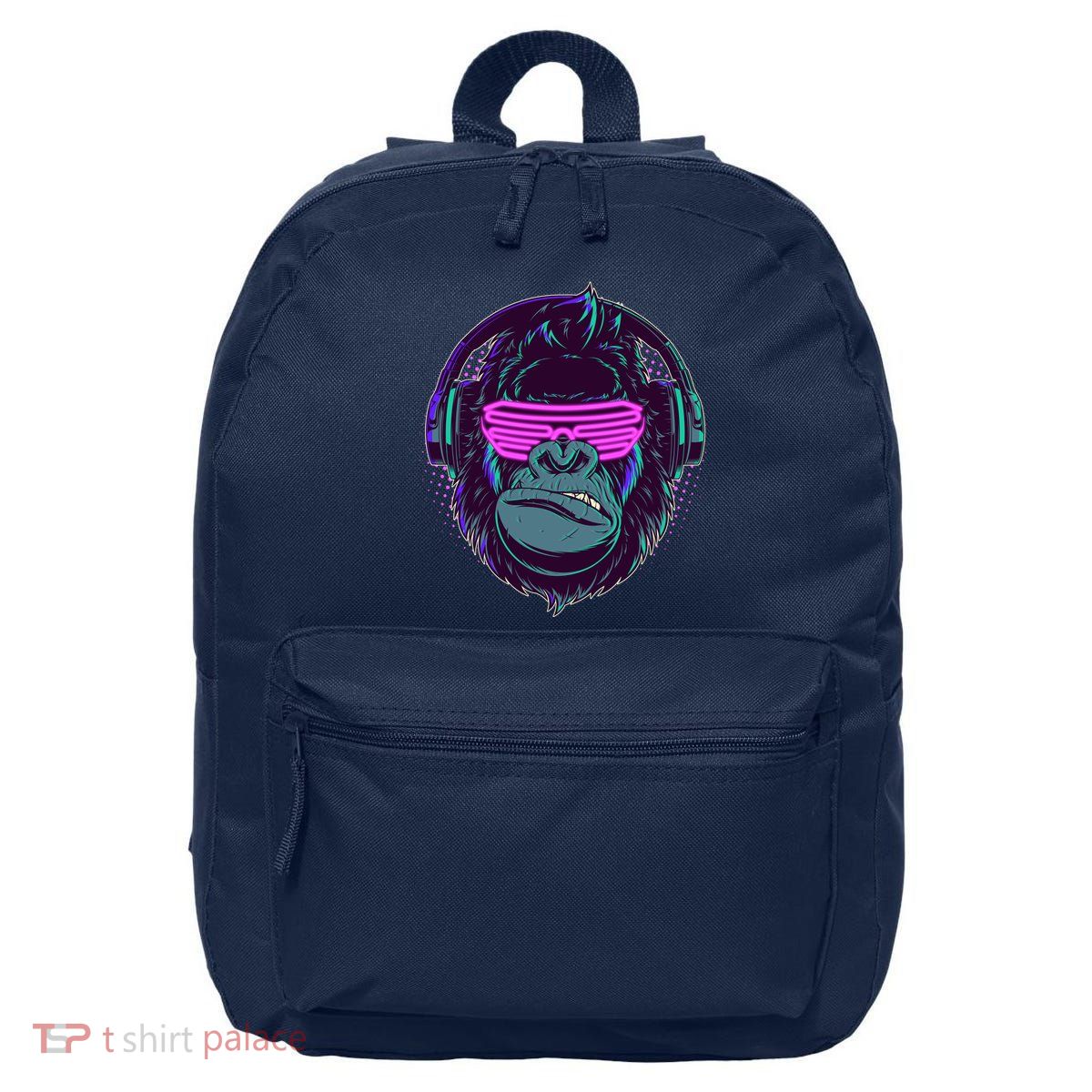 Retro Neon Hipster Gorilla Ape 16 in Basic Backpack