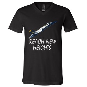 Reach New Heights Blue Angel V-Neck T-Shirt