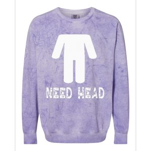 retro Need Head Adult Headless Man Colorblast Crewneck Sweatshirt