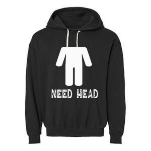 retro Need Head Adult Headless Man Garment-Dyed Fleece Hoodie