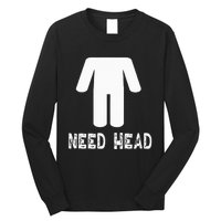 retro Need Head Adult Headless Man Long Sleeve Shirt