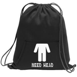 retro Need Head Adult Headless Man Sweatshirt Cinch Pack Bag