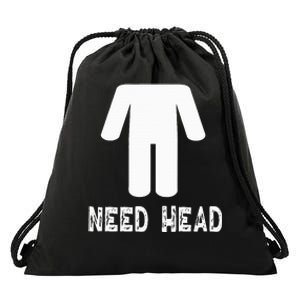 retro Need Head Adult Headless Man Drawstring Bag