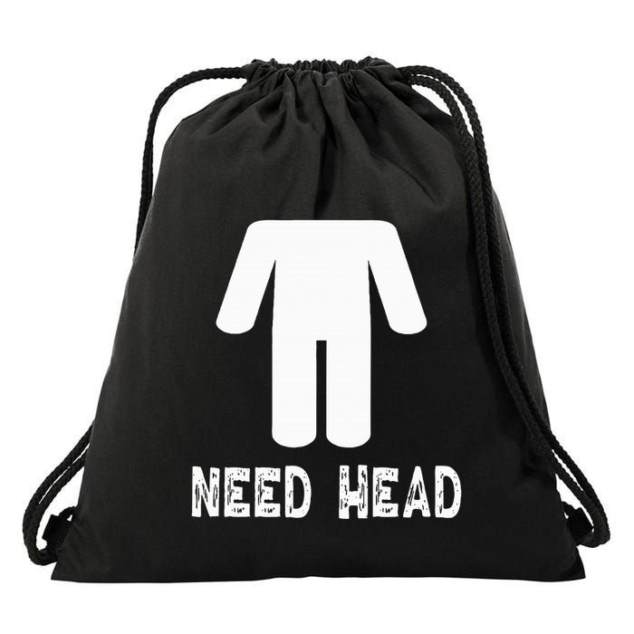 retro Need Head Adult Headless Man Drawstring Bag