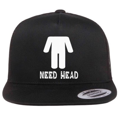 retro Need Head Adult Headless Man Flatbill Hat
