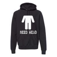 retro Need Head Adult Headless Man Premium Hoodie