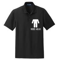 retro Need Head Adult Headless Man Dry Zone Grid Polo