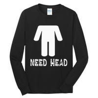 retro Need Head Adult Headless Man Tall Long Sleeve T-Shirt