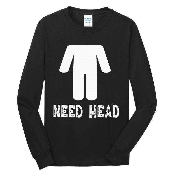 retro Need Head Adult Headless Man Tall Long Sleeve T-Shirt