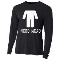 retro Need Head Adult Headless Man Cooling Performance Long Sleeve Crew