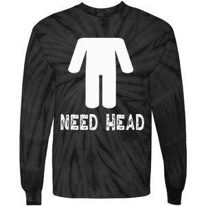 retro Need Head Adult Headless Man Tie-Dye Long Sleeve Shirt