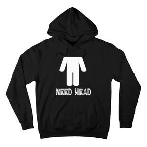 retro Need Head Adult Headless Man Tall Hoodie