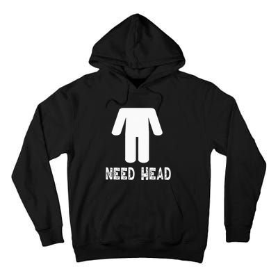 retro Need Head Adult Headless Man Tall Hoodie