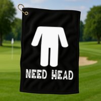 retro Need Head Adult Headless Man Golf Towel