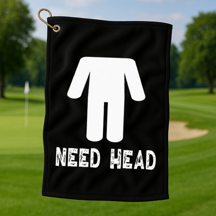 retro Need Head Adult Headless Man Golf Towel