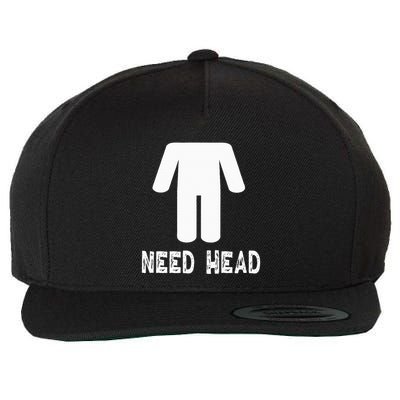 retro Need Head Adult Headless Man Wool Snapback Cap