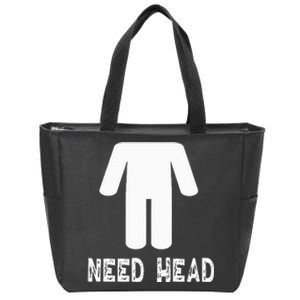 retro Need Head Adult Headless Man Zip Tote Bag