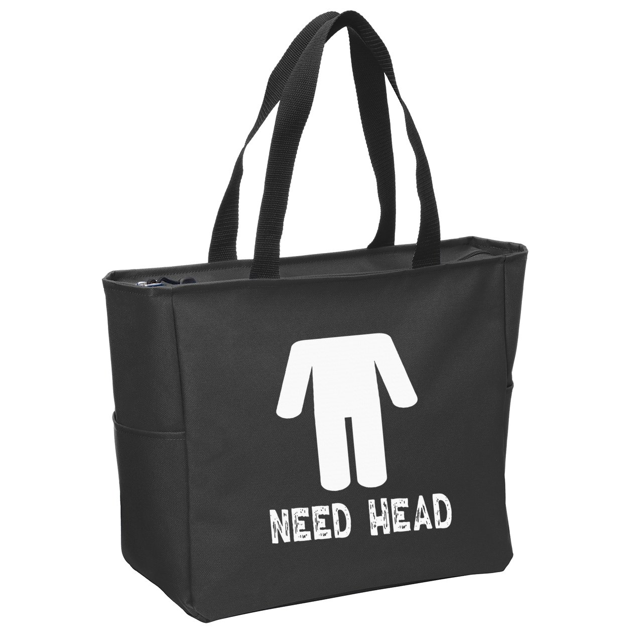 retro Need Head Adult Headless Man Zip Tote Bag