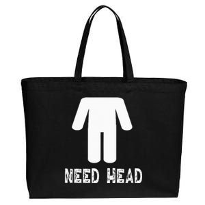 retro Need Head Adult Headless Man Cotton Canvas Jumbo Tote