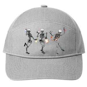 Rn Nurse Halloween Dancing Skeleton Autumn Fall Women 7-Panel Snapback Hat