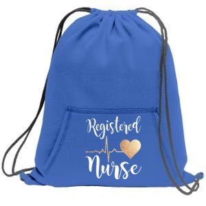 Registered Nurse Heart Great Gift Rn Gift Sweatshirt Cinch Pack Bag