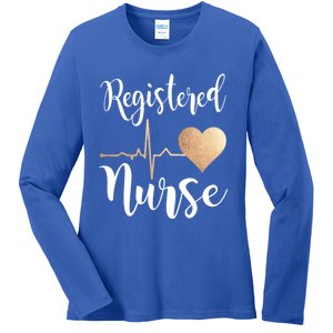 Registered Nurse Heart Great Gift Rn Gift Ladies Long Sleeve Shirt