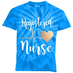 Registered Nurse Heart Great Gift Rn Gift Kids Tie-Dye T-Shirt