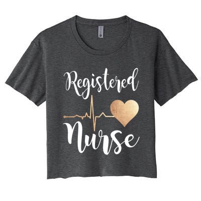 Registered Nurse Heart Great Gift Rn Gift Women's Crop Top Tee