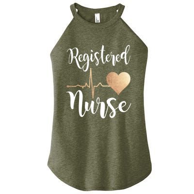 Registered Nurse Heart Great Gift Rn Gift Women’s Perfect Tri Rocker Tank