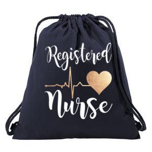 Registered Nurse Heart Great Gift Rn Gift Drawstring Bag