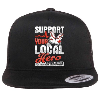 Rn Nurse Hero Design For Registered Nurse Support Gift Flatbill Hat